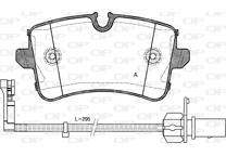 Rear brake pad set