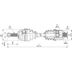 Open Parts DRS6136.00 Semiasse