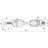 Semiassi OPEN PARTS - DRS6136.00