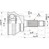 Tête de cardan OPEN PARTS - CVJ5060.10