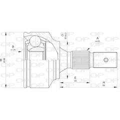 Tête de cardan OPEN PARTS - CVJ5529.10