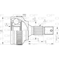 Tête de cardan OPEN PARTS - CVJ5593.10
