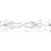 Veio de transmissão OPEN PARTS - DRS6051.00