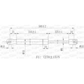 Vérin de capot OPEN PARTS - GSR6158.00