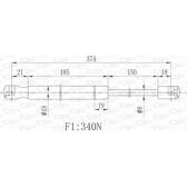 Vérin de capot OPEN PARTS - GSR6427.00