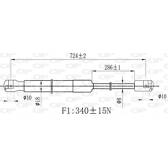 Vérin de capot OPEN PARTS - GSR6528.01