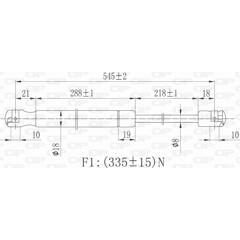Vérin de coffre / hayon OPEN PARTS - GSR6102.00