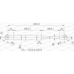 Vérin de coffre / hayon OPEN PARTS - GSR6139.00