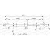 Vérin de vitre arrière OPEN PARTS - GSR6098.00