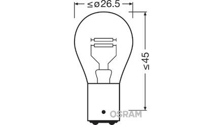 Set of 2 bulbs P21/5W Original Line OSRAM 7528-02B