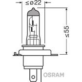 Set mit 2 glühlampen H4 Cool Blue Intense OSRAM - 64193CBI-HCB