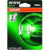 Set of 2 bulbs W5W Ultra Life OSRAM - 2825ULT-02B