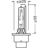 Xenon D2R Lampe XENARC® COOL BLUE® INTENSE (Nächste Generation) OSRAM - 66250CBN