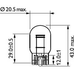 Philips 12066B2 Kugellampe Vision W21//5W