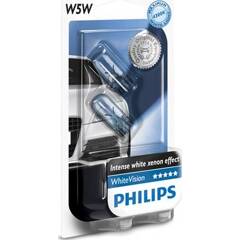 Jeu de 2 ampoules W5W WhiteVision PHILIPS - 12961NBVB2