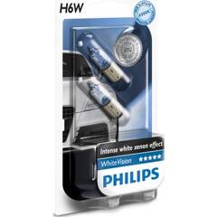 Jeu de 2 ampoules H6W WhiteVision PHILIPS - 12036WHVB2