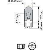 Jeu de 2 ampoules W5W WhiteVision ultra PHILIPS - 12961WVUB2