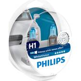 Set mit 2 glühlampen H1 WhiteVision  PHILIPS - 12258WHVSM