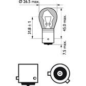 Satz mit 2 Glühlampe- Hauptscheinwerfer PHILIPS - 12496SVB2