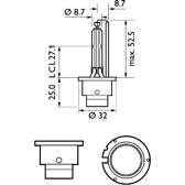 Bombilla D2S Xenon XtremeVision GEN2 PHILIPS - 85122XV2S1