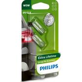 Jogo de 2 lâmpadas W5W LongLife EcoVision PHILIPS - 12961LLECOB2