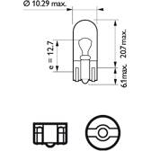 Set di 2 lampadine W5W LongLife EcoVision PHILIPS - 12961LLECOB2