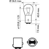 Juego de 2 lámparas P21/5W VisionPlus PHILIPS - 12499VPB2
