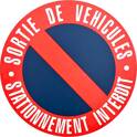 PVC disc "Vehicle Exit No Parking" - Ø280 mm PLANETLINE - PL1206