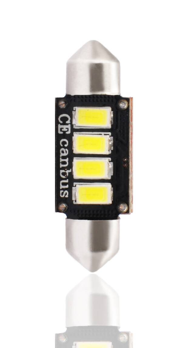 LED bulbs x 2 - C5W 36mm 4LED smd5730 canbus white 12V 2.3W
