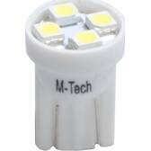 Ampoules LED x 2 - t10 W5W 4LED smd3528 blanc 12V  0,50W PLANETLINE - PL017W