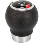 Pomo de palanca de cambios redondo de cuero negro con anillo de marcha atrás + 3 botones de cambio de marcha PLANETLINE - PL1006