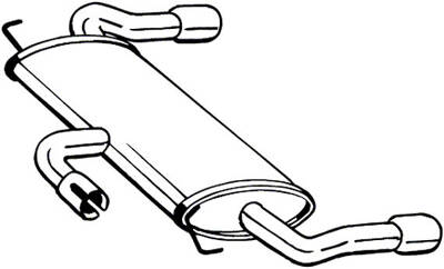 Pot échappement / Silencieux arrière BOSAL 154-507