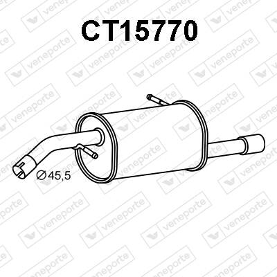 Pot échappement / Silencieux arrière VENEPORTE CT15770