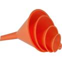 Set of 4 orange polyethylene funnels Pressol ø50/75/100/120 mm PRESSOL - 0656326