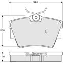 Bremsbeläge hinten (4er-Satz) PROCODIS - PF1309