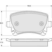 Bremsbeläge hinten (4er-Satz) PROCODIS - PF1395