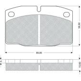 Front brake pad set (4 pcs) PROCODIS - PF1013