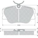 Front brake pad set (4 pcs) PROCODIS - PF1021
