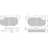 Front brake pad set (4 pcs) PROCODIS - PF10341