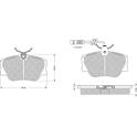 Front brake pad set (4 pcs) PROCODIS - PF10381