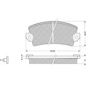 Front brake pad set (4 pcs) PROCODIS - PF1043