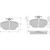 Front brake pad set (4 pcs) PROCODIS - PF1048