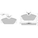 Front brake pad set (4 pcs) PROCODIS - PF1076