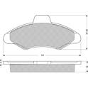 Front brake pad set (4 pcs) PROCODIS - PF1082