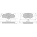 Front brake pad set (4 pcs) PROCODIS - PF1085