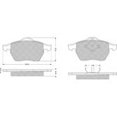 Front brake pad set (4 pcs) PROCODIS - PF1094