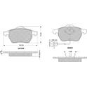 Front brake pad set (4 pcs) PROCODIS - PF10941