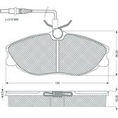 Front brake pad set (4 pcs) PROCODIS - PF1162