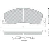 Front brake pad set (4 pcs) PROCODIS - PF1165