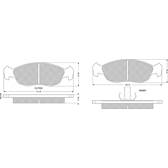 Front brake pad set (4 pcs) PROCODIS - PF1171